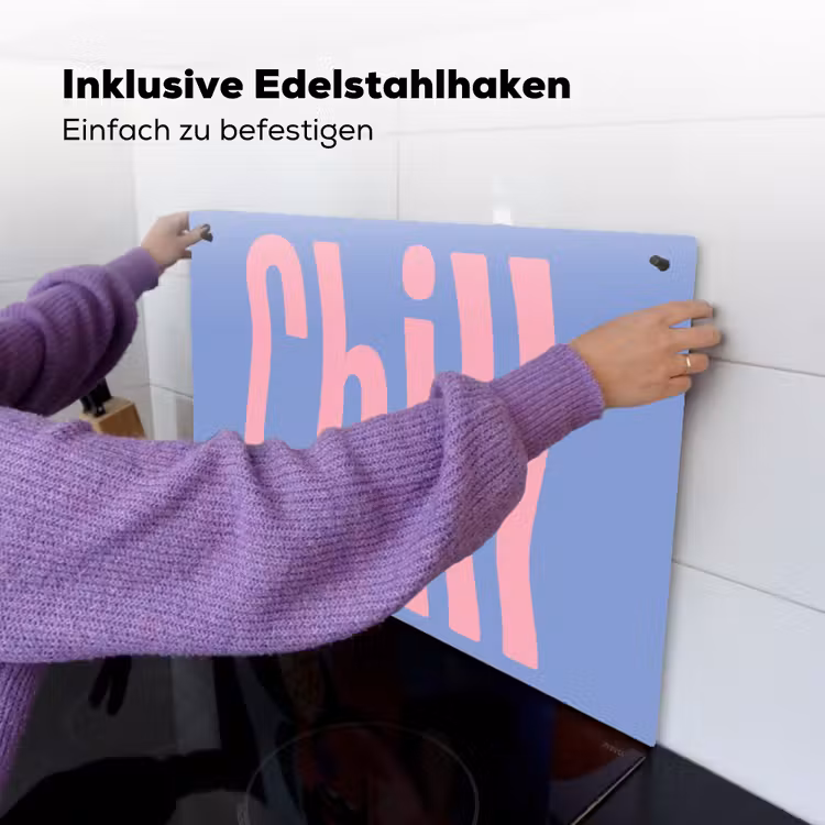Chill - Roze - Blauw - Golvend Inductie beschemer met haakjes klein -ky-ophangen-de