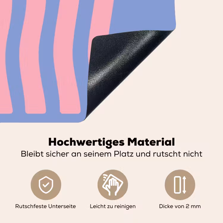 Chill - Roze - Blauw - Golvend Inductie beschemer met haakjes klein -ky-onderkant-de