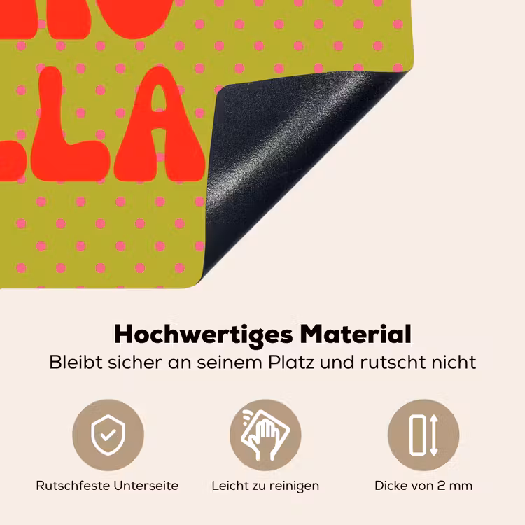 Ciao bella - Rood - Groen - Stippen Inductie beschemer met haakjes klein -ky-onderkant-de