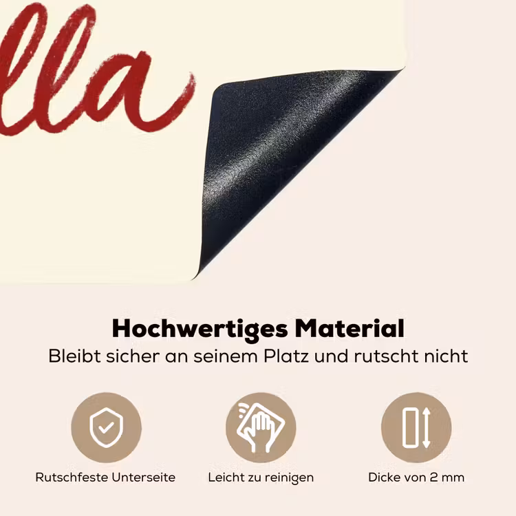 Ciao bella - Rood - Wit - Minimalistisch Inductie beschemer met haakjes klein -ky-onderkant-de