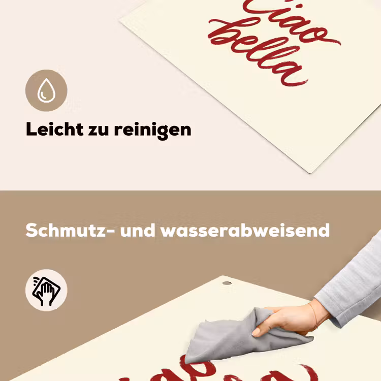 Ciao bella - Rood - Wit - Minimalistisch Inductie beschemer met haakjes klein -ky-schoon-de
