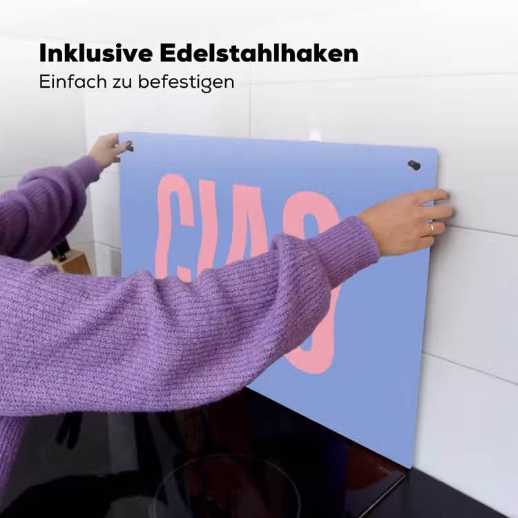 Ciao - Roze - Blauw - Golvend Inductie beschemer met haakjes klein -ky-ophangen-de