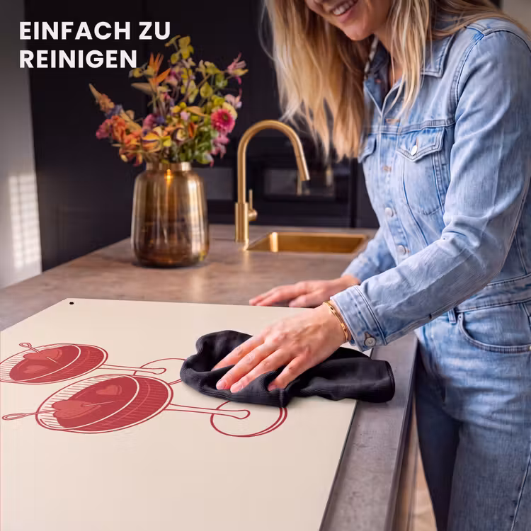 Cocktail - Hartjes - Liefde - Illustratie - Rood Inductie beschemer met haakjes klein -ky-schoon-de