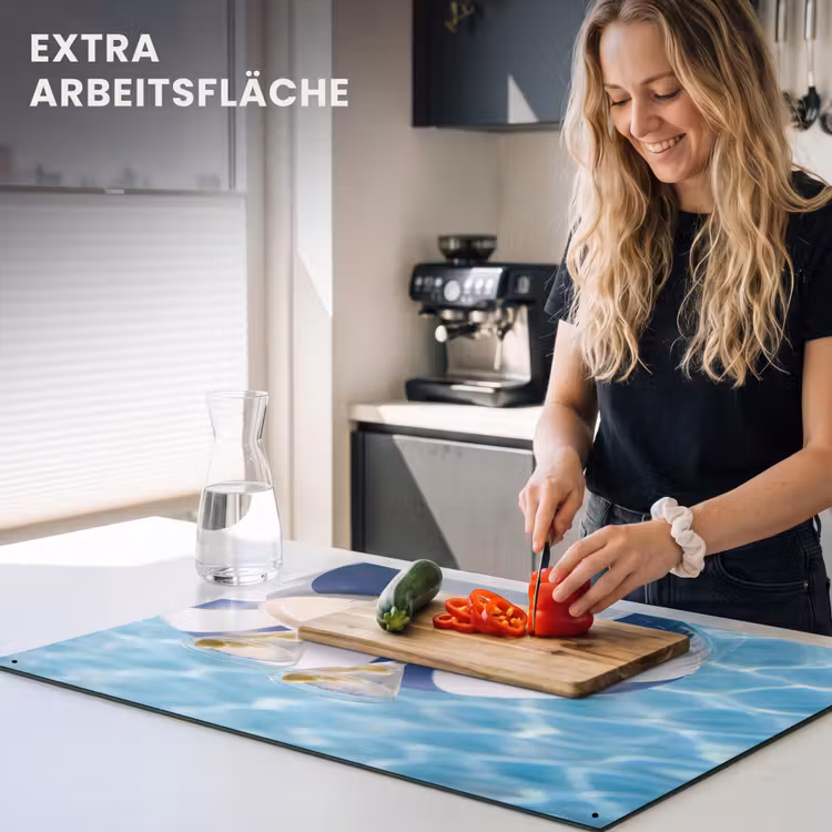 Cocktail - Zwembad - Zomer - Blauw Inductie beschemer met haakjes klein -ky-usp-de