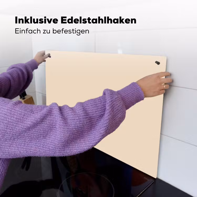 Cream - Nude - Neutraal Inductie beschemer met haakjes klein 777 -ky-ophangen-de