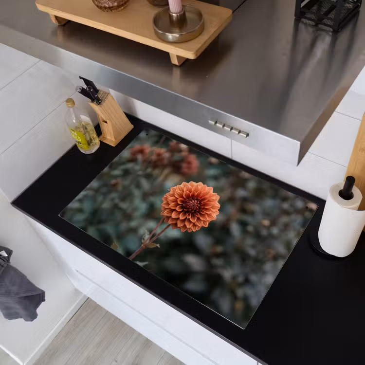 Dahlia - Bloem - Natuur - Sfeervol Inductie beschemer met haakjes klein -sfeer1