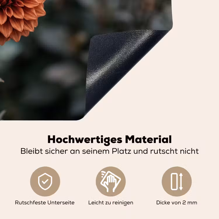 Dahlia - Bloem - Natuur - Sfeervol Inductie beschemer met haakjes klein -ky-onderkant-de