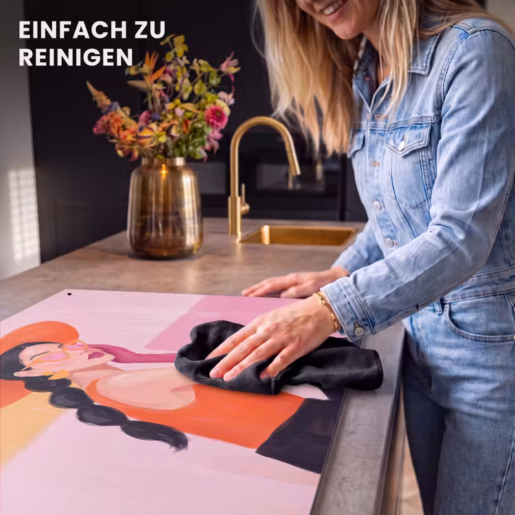 Vrouw - Hoed - Mode - Modern - Oranje Inductie beschemer met haakjes klein -ky-schoon-de