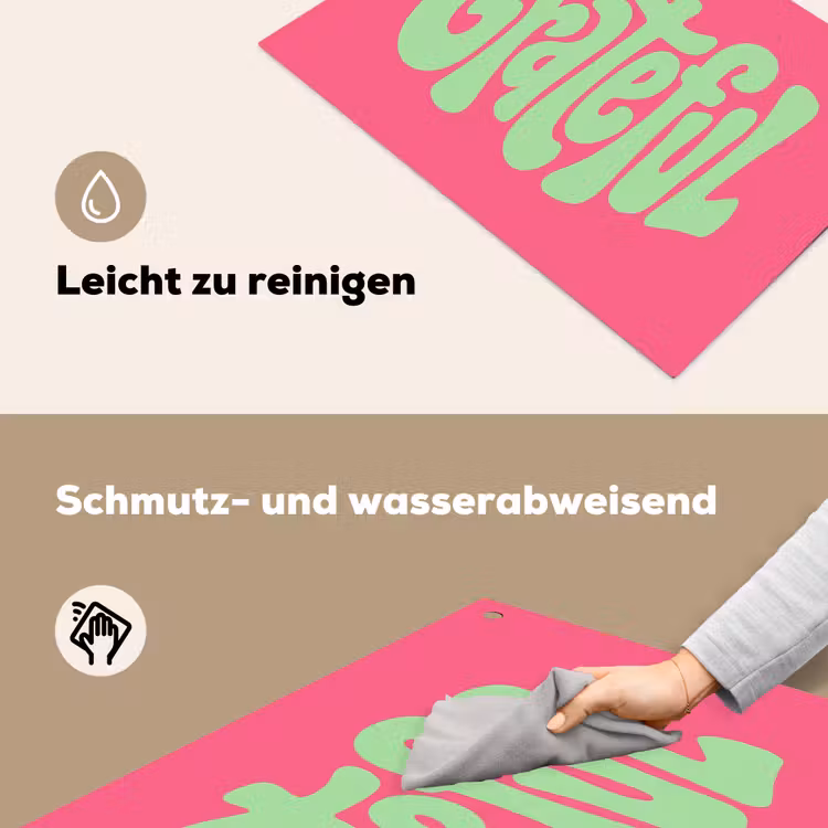 Grateful - Groen - Grafisch - Vloeiend Inductie beschemer met haakjes klein -ky-schoon-de