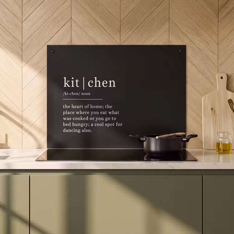 2-in-1 Herdabdeckplatte & Spritzschutz - Das Herz des Hauses - Hart van het Huis Inductie beschemer met haakjes klein