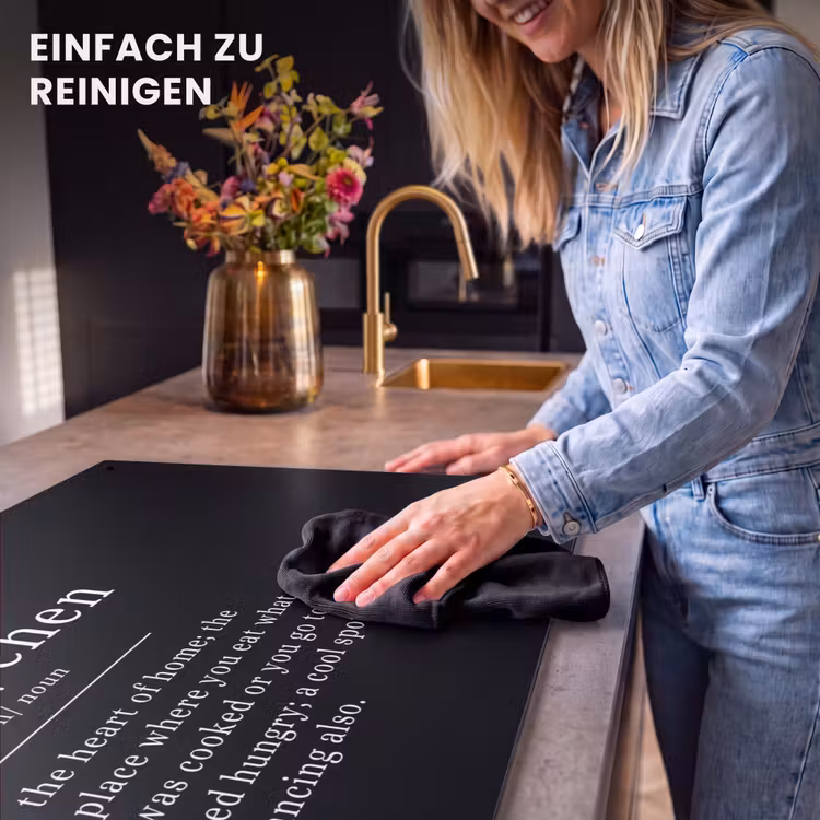 2-in-1 Herdabdeckplatte & Spritzschutz - Das Herz des Hauses - Hart van het Huis Inductie beschemer met haakjes klein