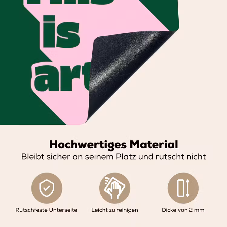 This is art - Schaduw - Roze Inductie beschemer met haakjes klein -ky-onderkant-de