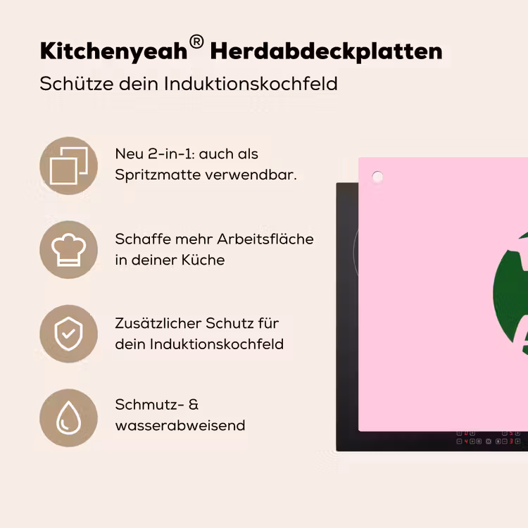 This is art - Tekst - Cirkel - Groen Inductie beschemer met haakjes klein -ky-usp-de