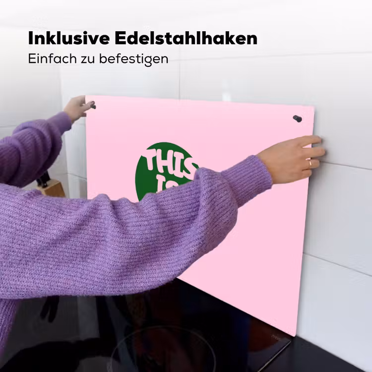 This is art - Tekst - Cirkel - Groen Inductie beschemer met haakjes klein -ky-ophangen-de
