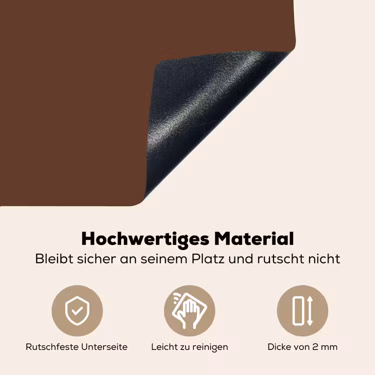 Deep - Clay - Brown - Bruin Inductie beschemer met haakjes klein 777 -ky-onderkant-de