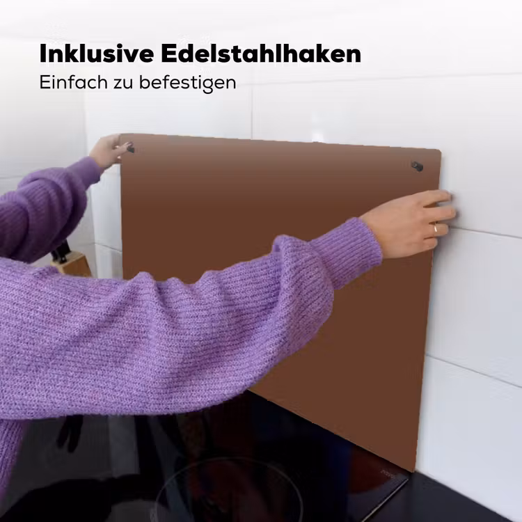 Deep - Clay - Brown - Bruin Inductie beschemer met haakjes klein 777 -ky-ophangen-de