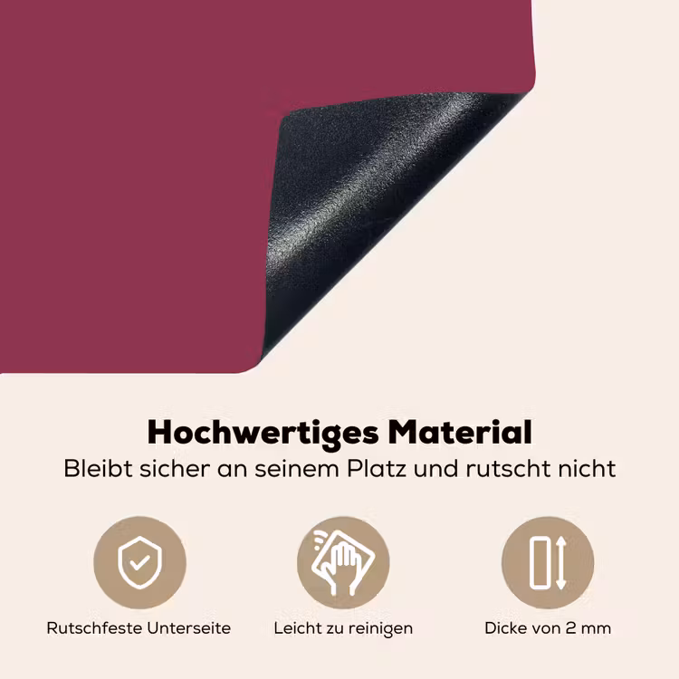 Deep - Rasberry - Rood Inductie beschemer met haakjes klein 777 -ky-onderkant-de