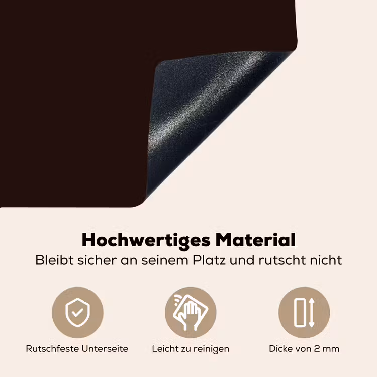 Deep - Obsidian - Bruin Inductie beschemer met haakjes klein 777 -ky-onderkant-de