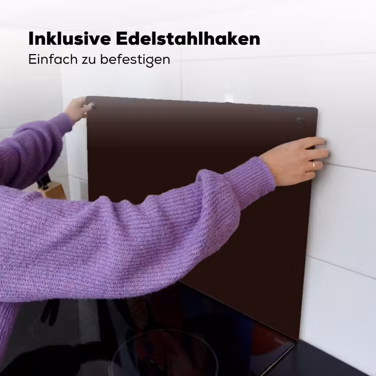Deep - Obsidian - Bruin Inductie beschemer met haakjes klein 777 -ky-ophangen-de