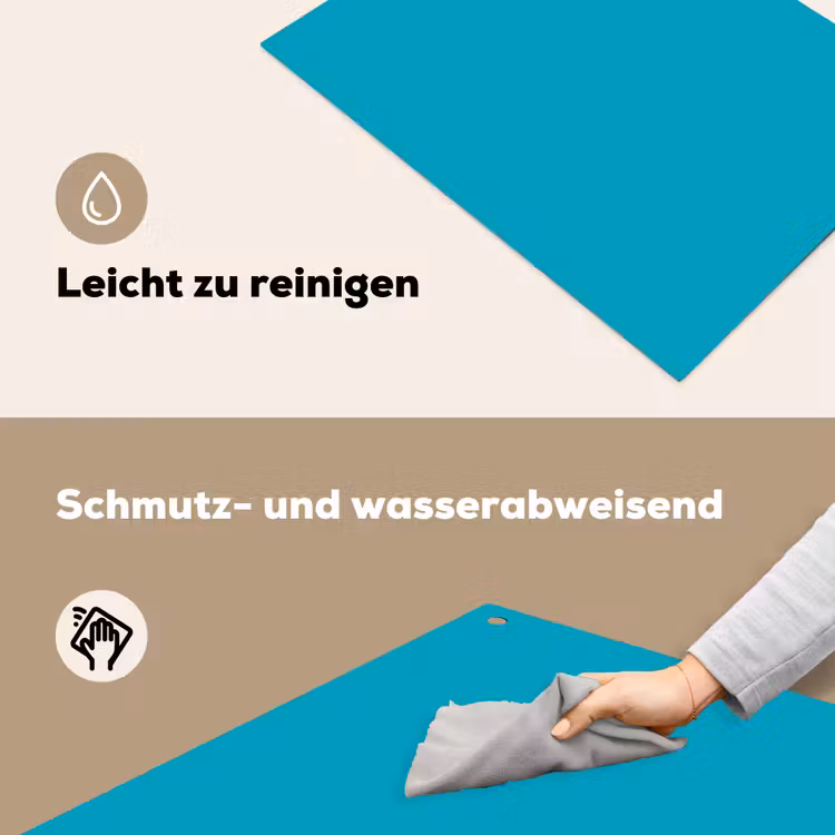 Deep - Turquoise - Turkoois Inductie beschemer met haakjes klein 777 -ky-schoon-de