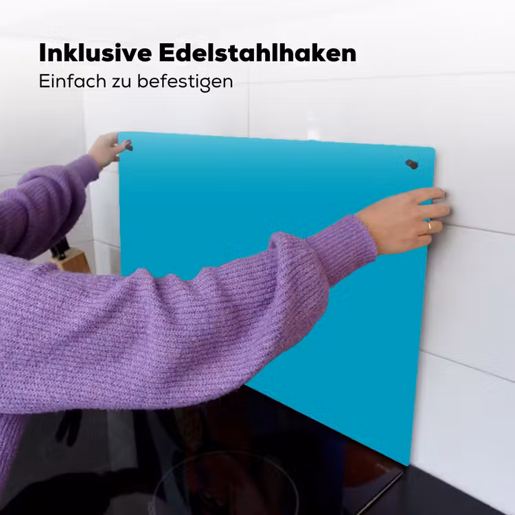 Deep - Turquoise - Turkoois Inductie beschemer met haakjes klein 777 -ky-ophangen-de