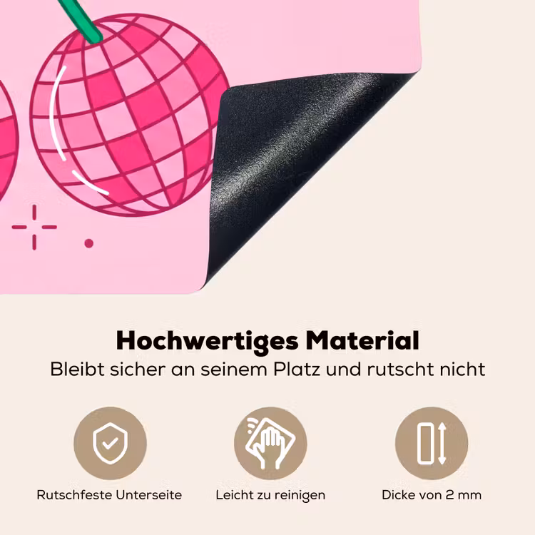 Decoratie - Disco-bal - Feest - Roze Inductie beschemer met haakjes klein -ky-onderkant-de