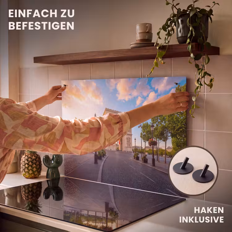 Monument - Parijs - Zonsondergang - Architectuur - Goud Inductie beschemer met haakjes klein -ky-ophangen-de