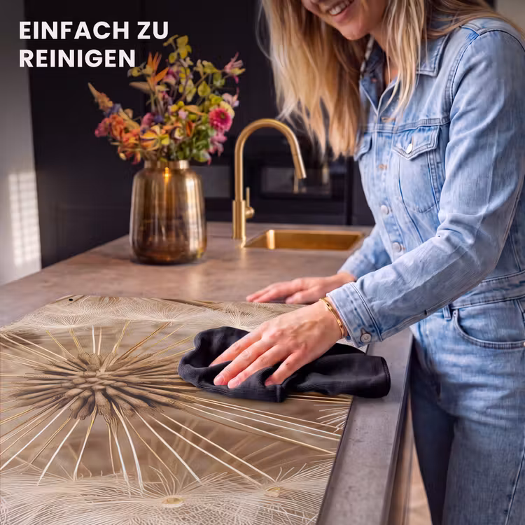 2-in-1 Herdabdeckplatte & Spritzschutz - Der Heiligenschein der Natur - Stralenkrans van de Natuur Inductie beschemer met haakjes klein