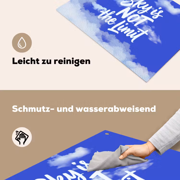 Sky is not the limit - Blauwe lucht - Wolken Inductie beschemer met haakjes klein -ky-schoon-de