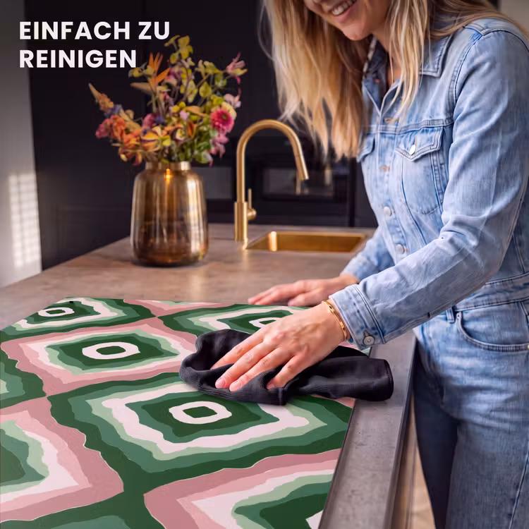 2-in-1 Herdabdeckplatte & Spritzschutz - Design - Organisch - Farbenfroh - Ontwerp - Organisch - Kleurrijk Inductie beschemer met haakjes klein 777