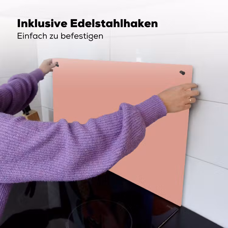 Muted - Salmon - Koraal Inductie beschemer met haakjes klein 777 -ky-ophangen-de