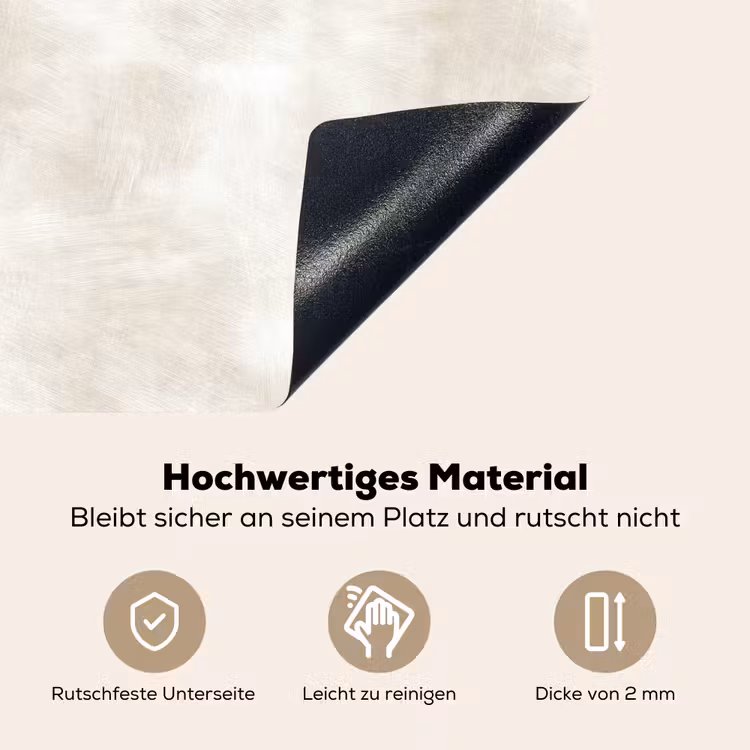 Subtiel - Structuur - Beige Inductie beschemer met haakjes klein 777 -ky-onderkant-de