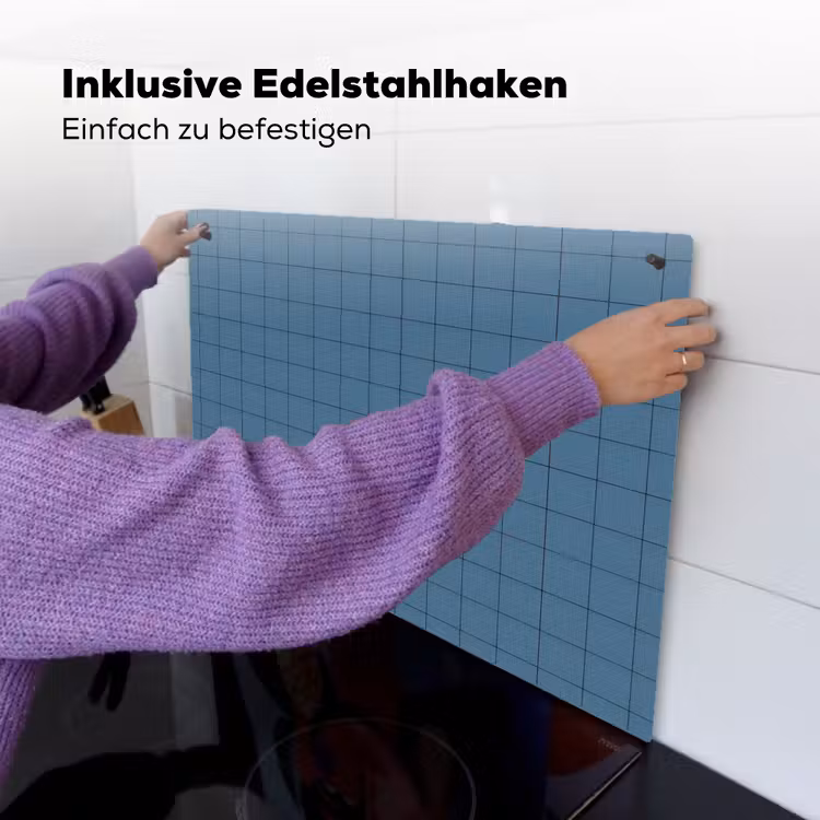 Ruiten - Geometrisch - Blauw Inductie beschemer met haakjes klein 777 -ky-ophangen-de