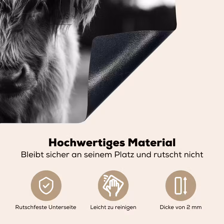 2-in-1 Herdabdeckplatte & Spritzschutz - Die Kontraste der Highlands - Contrasten van de Hooglanden Inductie beschemer met haakjes klein