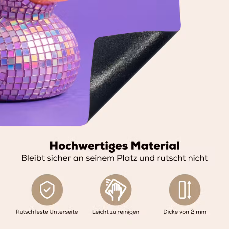 Disco - Eend - Paars Inductie beschemer met haakjes klein -ky-onderkant-de