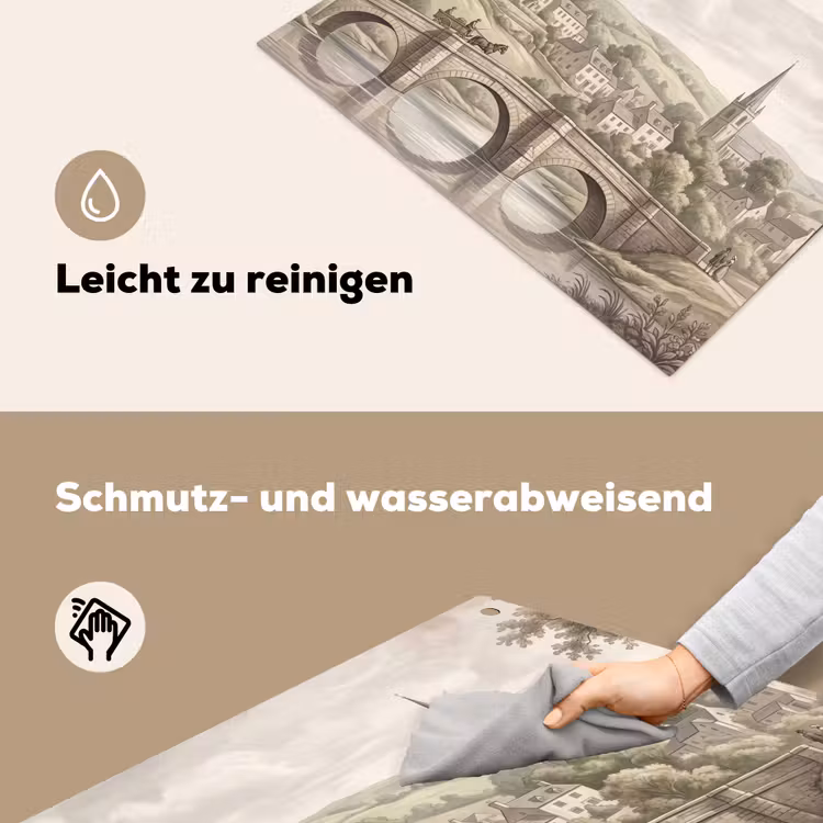 Dorp - Brug - Uitzicht - Groen Inductie beschemer met haakjes klein -ky-schoon-de