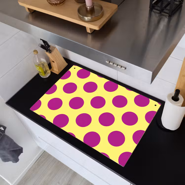 Dots - Klassiek - Geel Inductie beschemer met haakjes klein 777 -sfeer1
