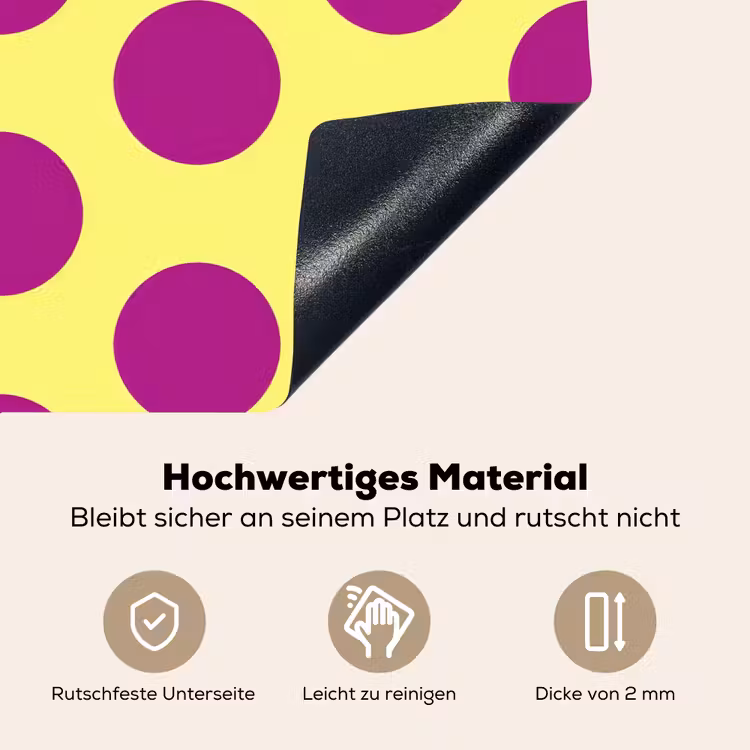 Dots - Klassiek - Geel Inductie beschemer met haakjes klein 777 -ky-onderkant-de