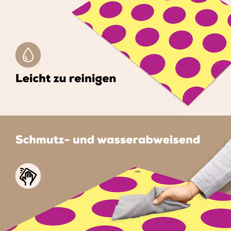 Dots - Klassiek - Geel Inductie beschemer met haakjes klein 777 -ky-schoon-de