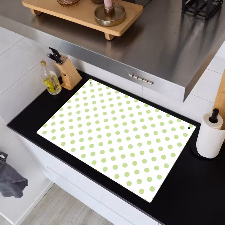 Dots - Klassiek - Groen Inductie beschemer met haakjes klein 777 -sfeer1