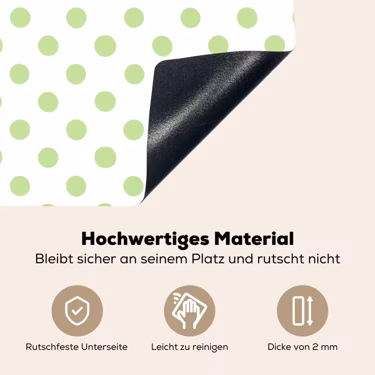 Dots - Klassiek - Groen Inductie beschemer met haakjes klein 777 -ky-onderkant-de