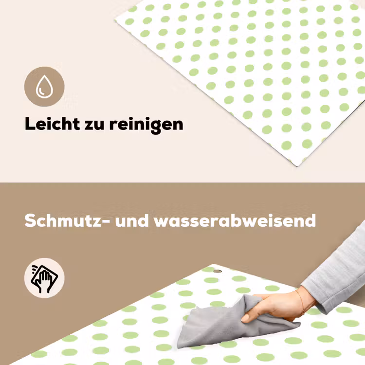 Dots - Klassiek - Groen Inductie beschemer met haakjes klein 777 -ky-schoon-de