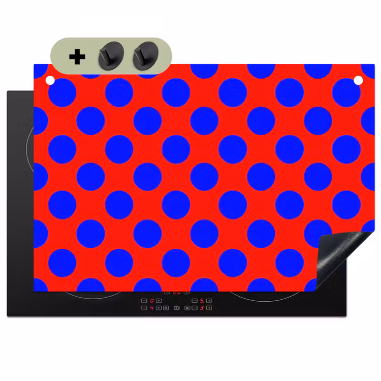 Dots - Klassiek - Rood Inductie beschemer met haakjes klein 777 -3d