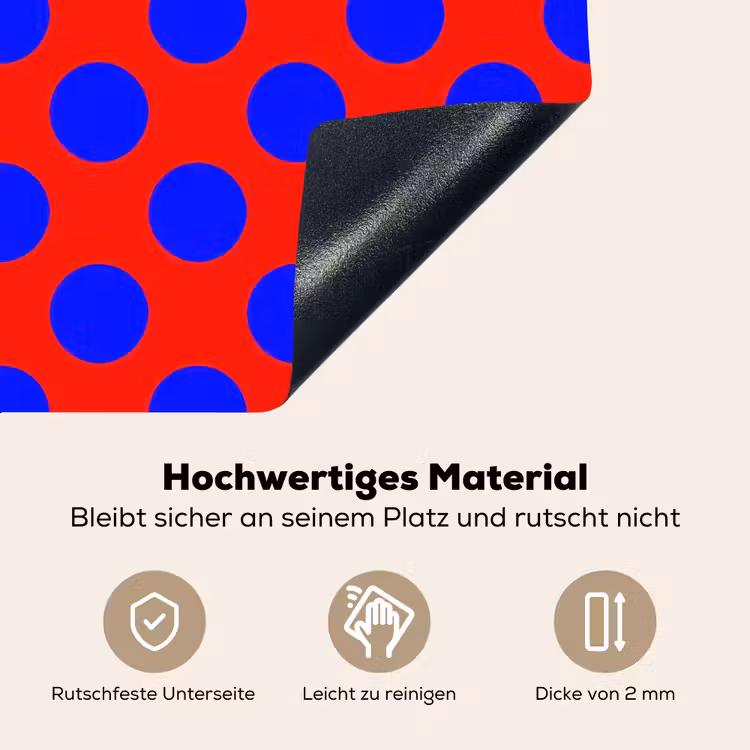 Dots - Klassiek - Rood Inductie beschemer met haakjes klein 777 -ky-onderkant-de