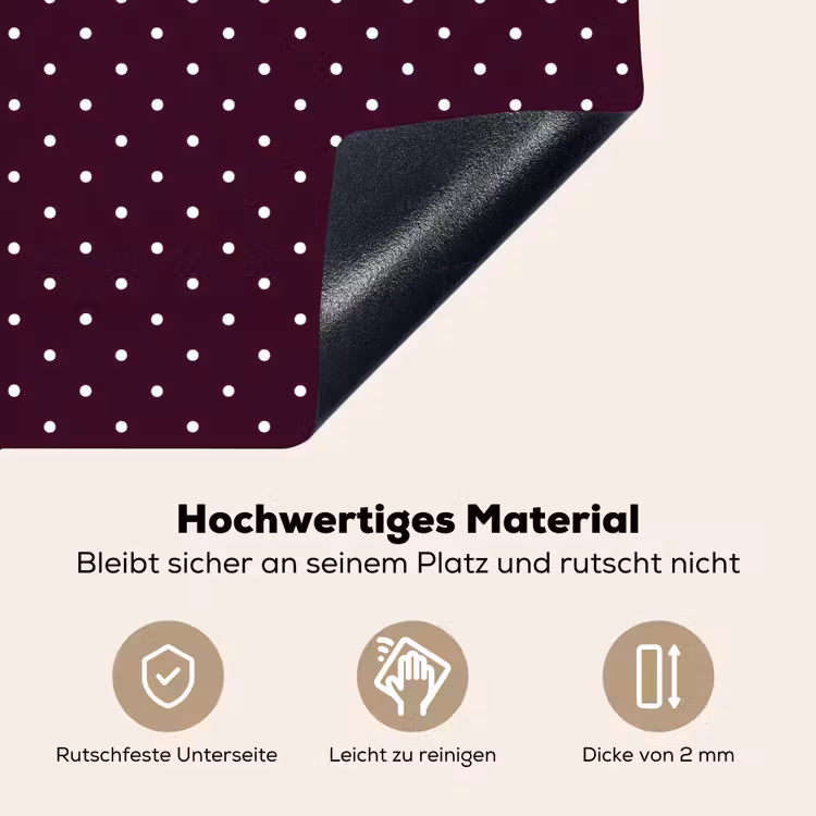 Stippen - Modern - Paars Inductie beschemer met haakjes klein 777 -ky-onderkant-de