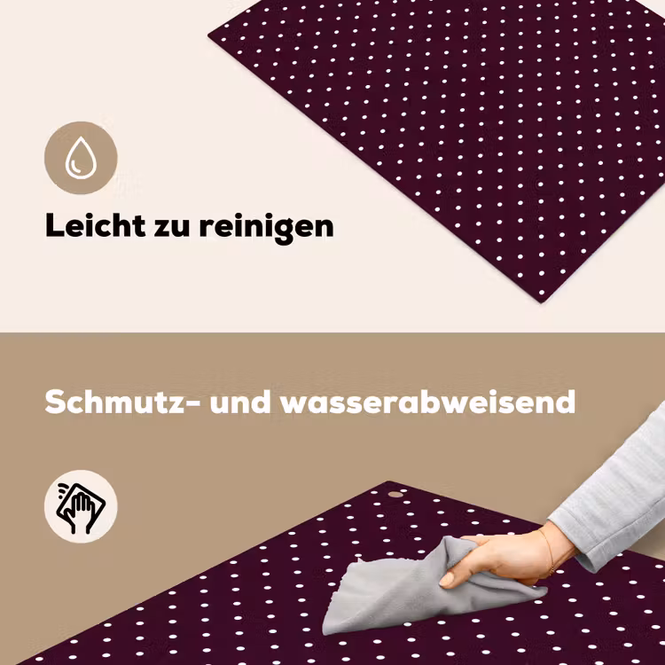 Stippen - Modern - Paars Inductie beschemer met haakjes klein 777 -ky-schoon-de