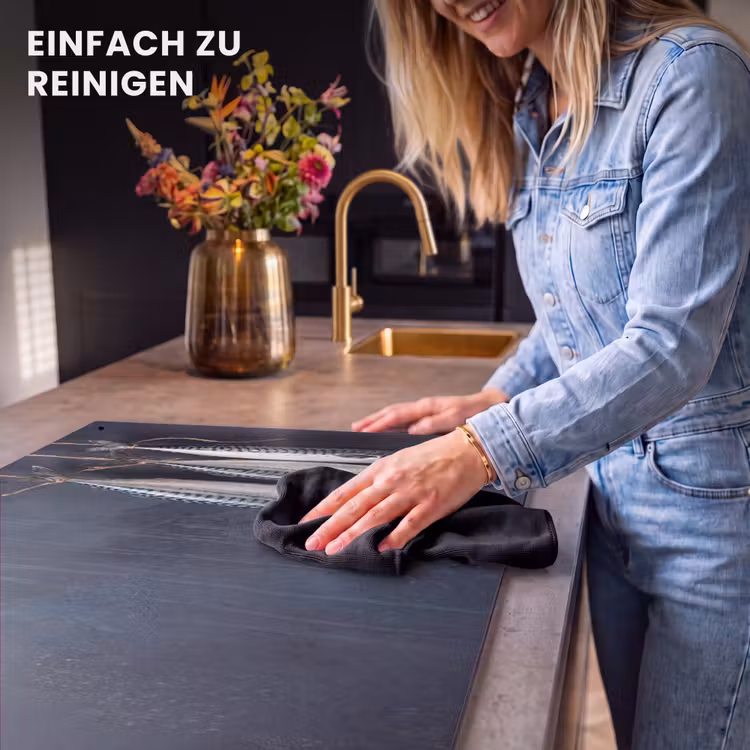 2-in-1 Herdabdeckplatte & Spritzschutz - Drei Fische – Seil - Drie vissen - Touw Inductie beschemer met haakjes klein