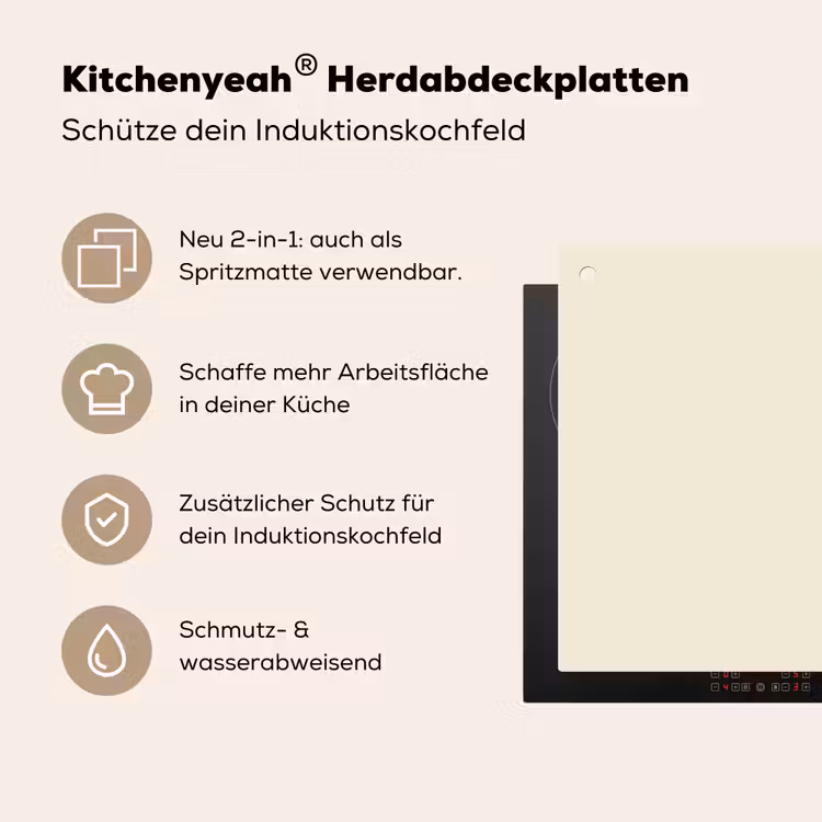 Drop - Delay - Nude Inductie beschemer met haakjes klein 777 -ky-usp-de