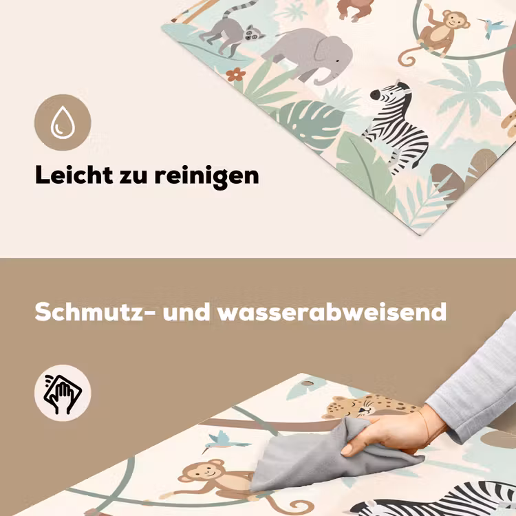 Jungle - Dieren - Groen Inductie beschemer met haakjes klein -ky-schoon-de