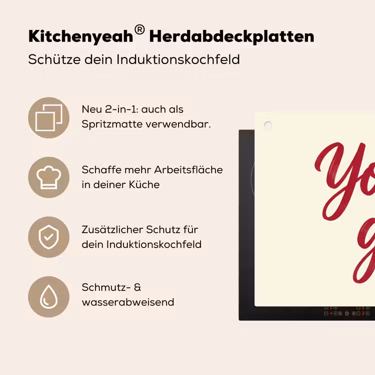 you go girl - Rood - Wit Inductie beschemer met haakjes klein -ky-usp-de